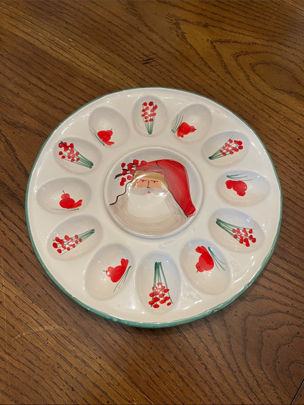 Vietri Old St. Nick Deviled Egg Plate